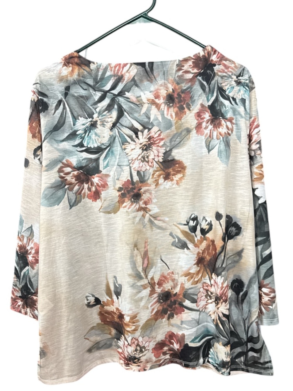 Alfred Dunner Floral Embellished Lace Neck Top 1X - Picture 3 of 6